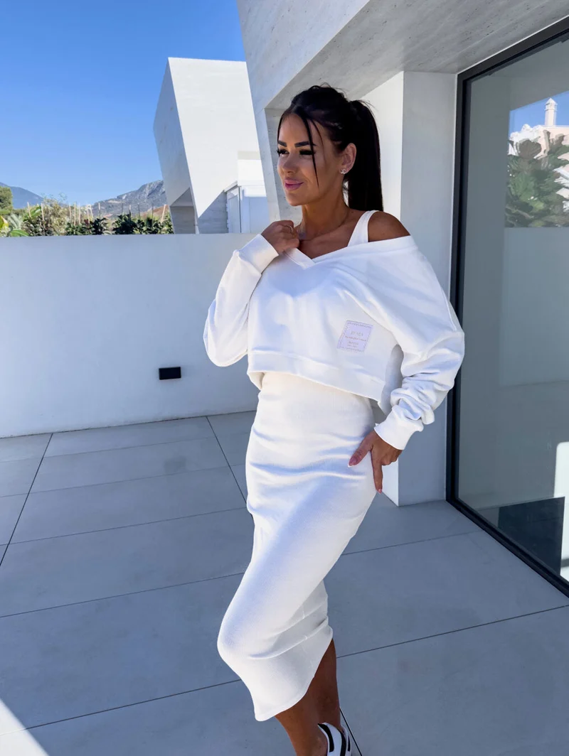 Imelda | Lässiges Sweatshirt- und Kleid-Set