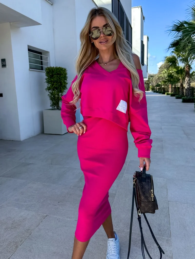 Imelda | Lässiges Sweatshirt- und Kleid-Set