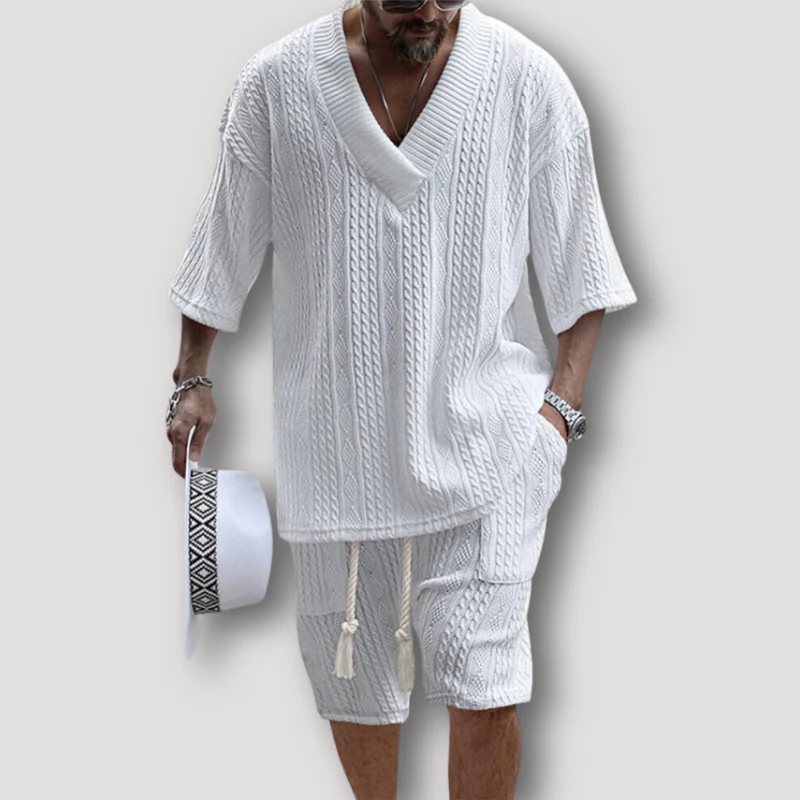 Ferdinand | Cable Knit Shirt und Kurz Sommer-Outfit