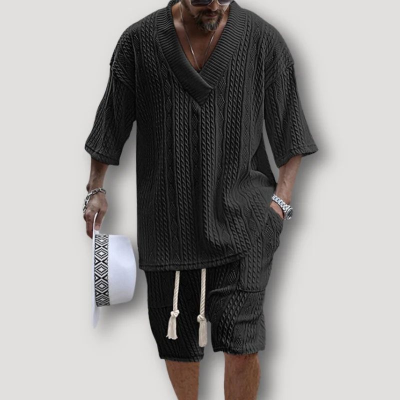 Ferdinand | Cable Knit Shirt und Kurz Sommer-Outfit