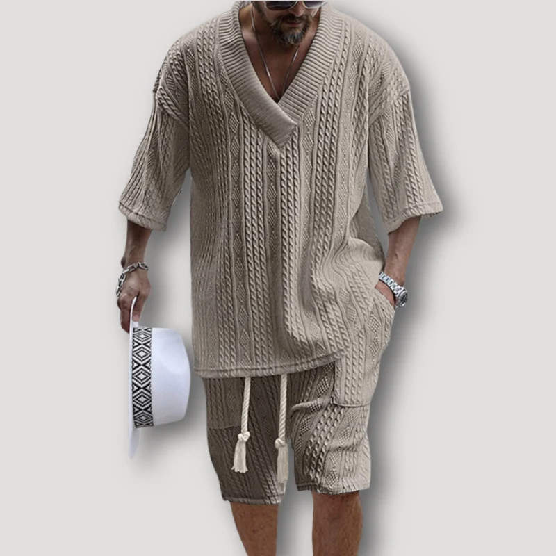 Ferdinand | Cable Knit Shirt und Kurz Sommer-Outfit