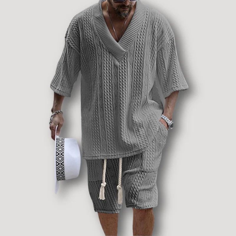 Ferdinand | Cable Knit Shirt und Kurz Sommer-Outfit