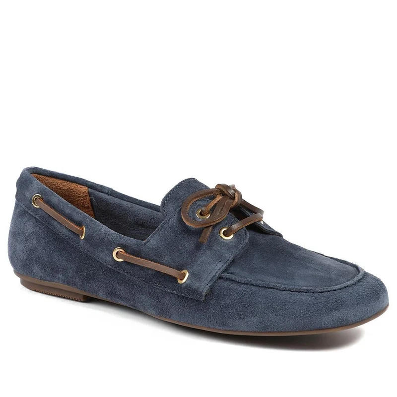 Perissa Leather Loafers - PERISSA / 328 377 - Navy Suede