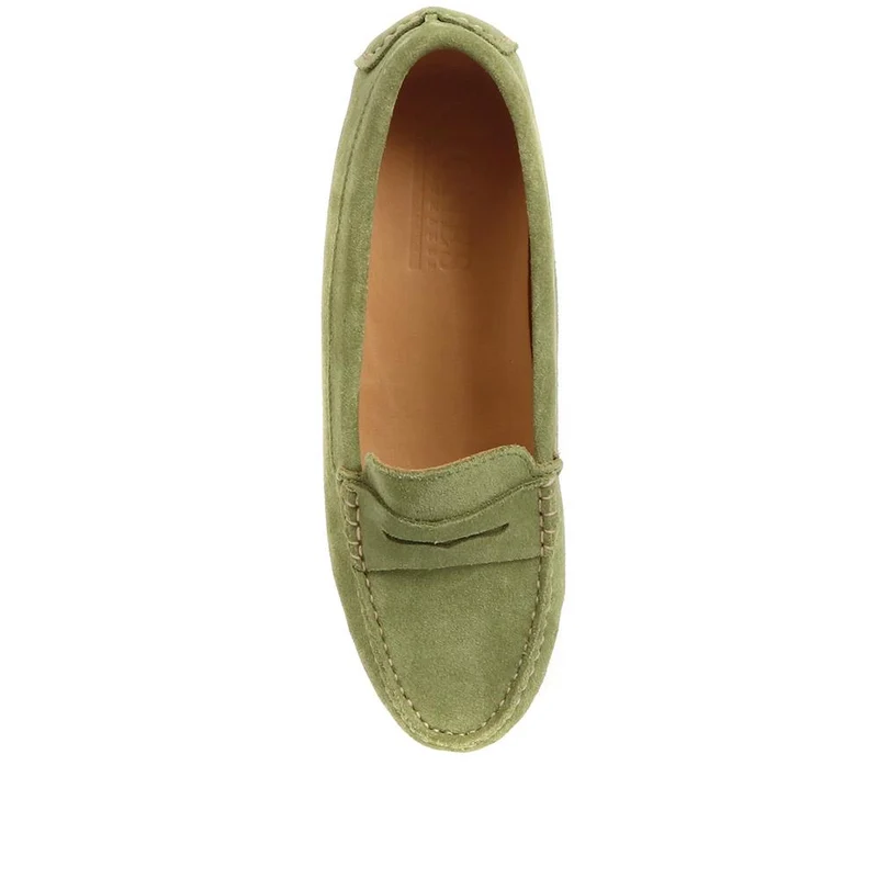 Penelopie Leather Moccasins - PENELOPIE / 322 368 - Green