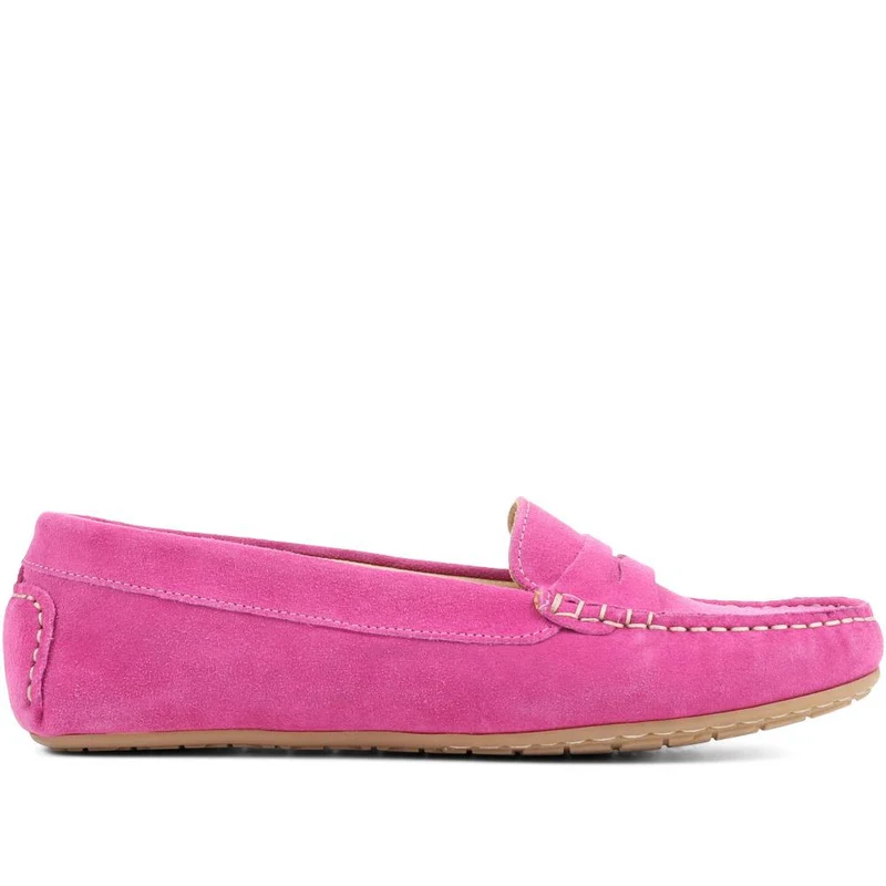 Penelopie Leather Moccasins - PENELOPIE / 322 368 - Pink