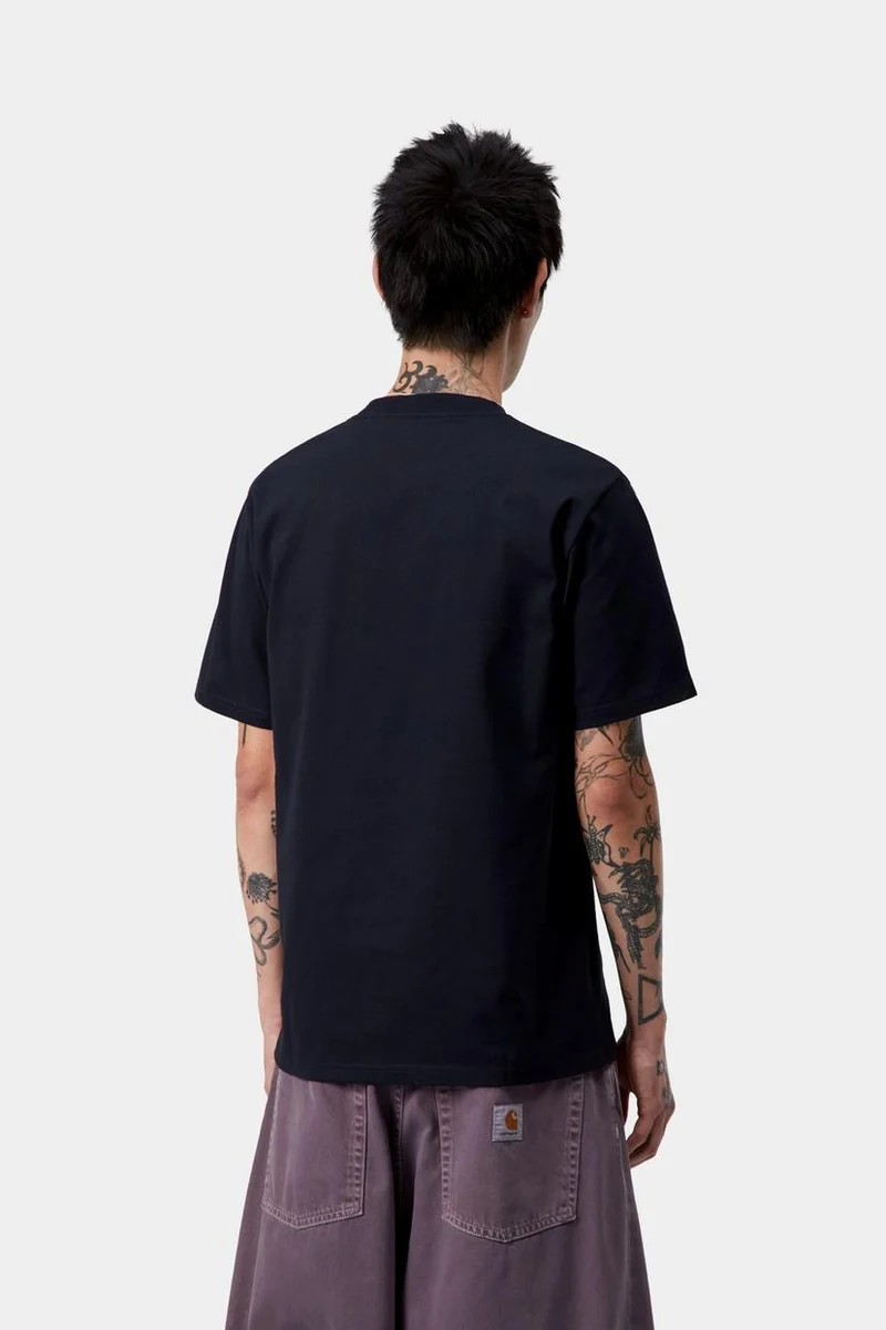 Carhartt WIP Herren-T-Shirt mit Universitätsaufdruck | Tiefdunkel