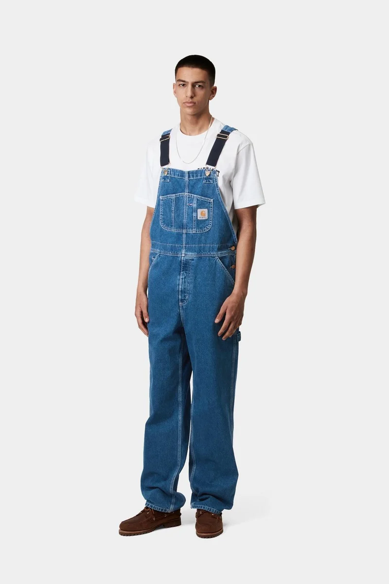 Carhartt WIP Herren Norco Denim Latzhose | Blau Stone Washed