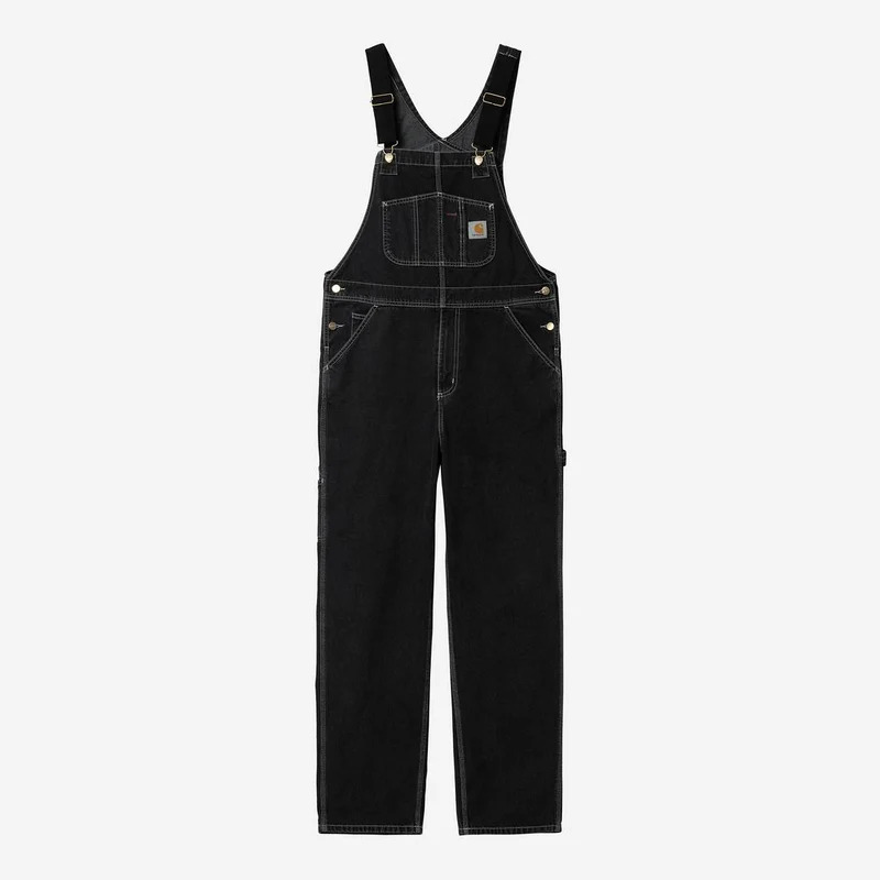 Carhartt WIP Herren Norco Denim Latzhose | Schwarz Stone Washed