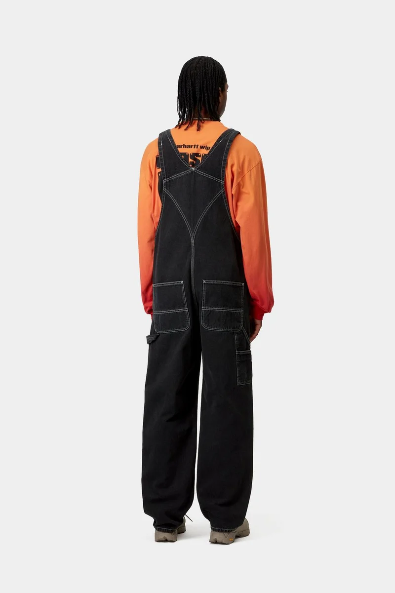 Carhartt WIP Herren Norco Denim Latzhose | Schwarz Stone Washed
