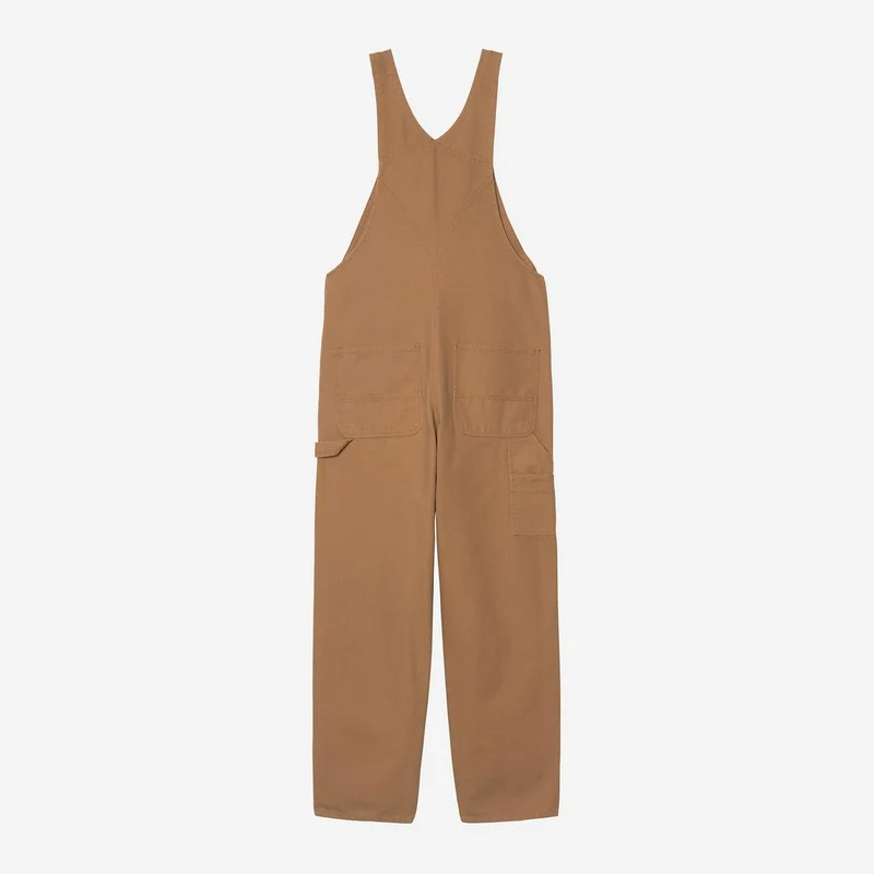 Carhartt WIP Dearborn Canvas Latzhose für Herren | Hamilton Braun gespült