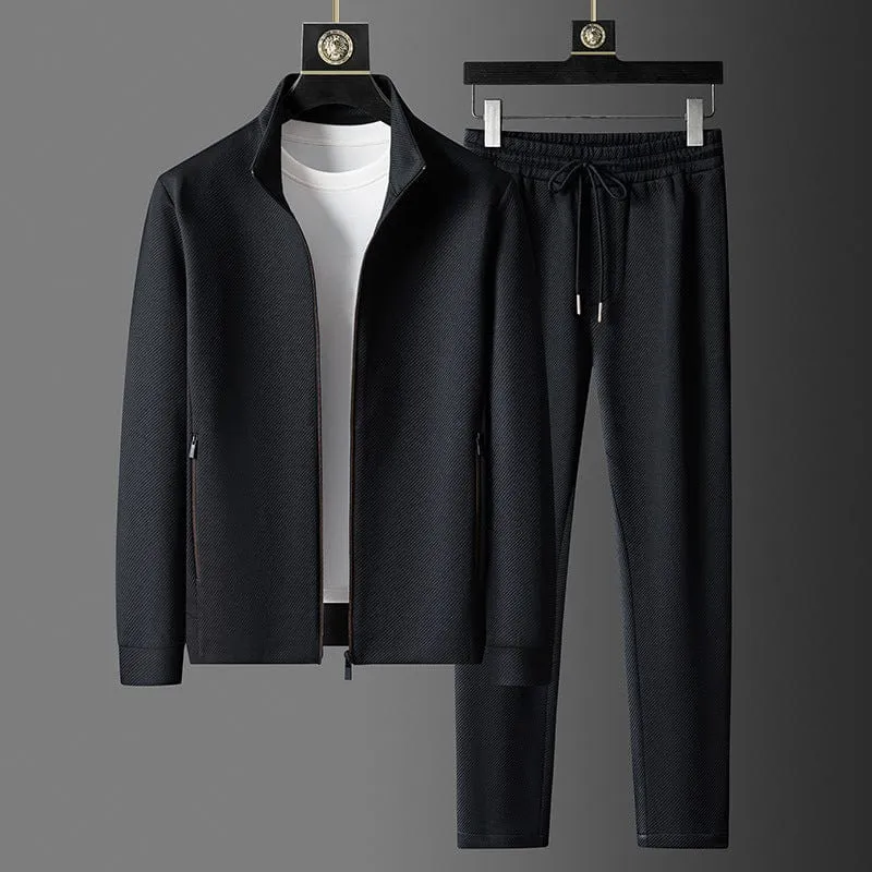 Herren Loungeanzug | 2-teiliges Set mit Jacke & Hose | Weiches Material & Modernes Design