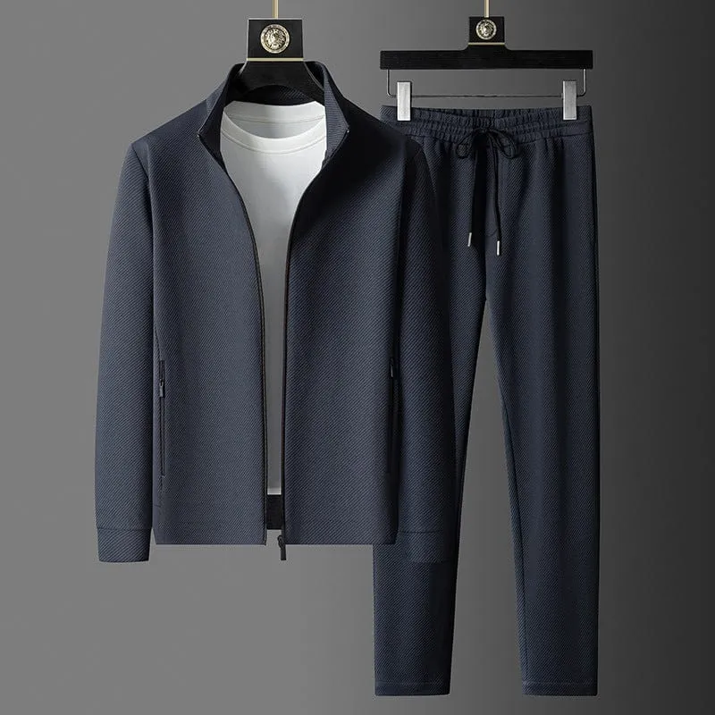 Herren Loungeanzug | 2-teiliges Set mit Jacke & Hose | Weiches Material & Modernes Design