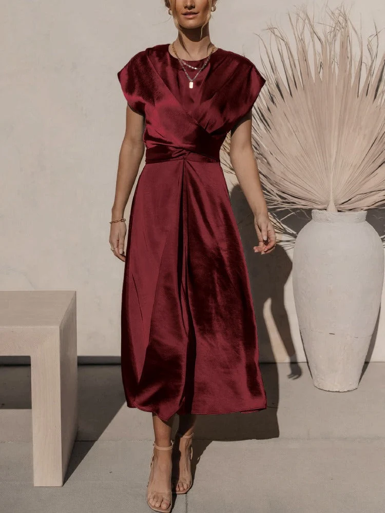Quinlan | Elegantes Midikleid aus Satin