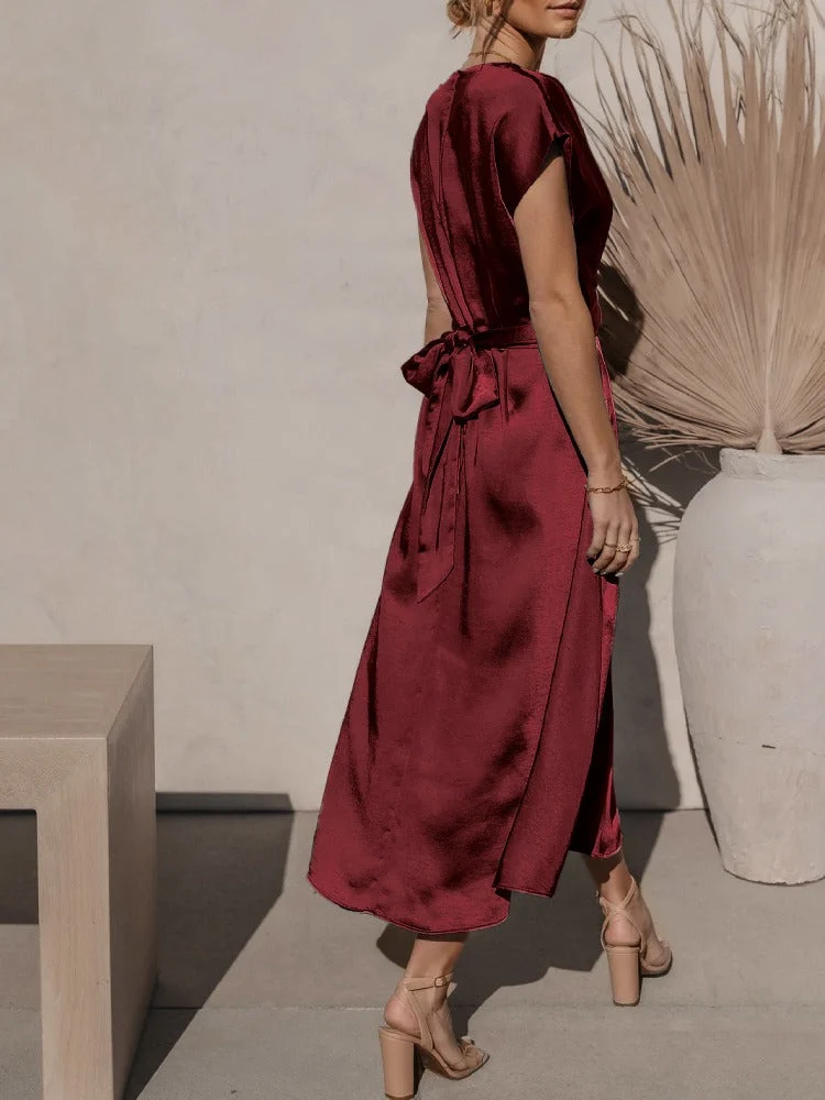 Quinlan | Elegantes Midikleid aus Satin