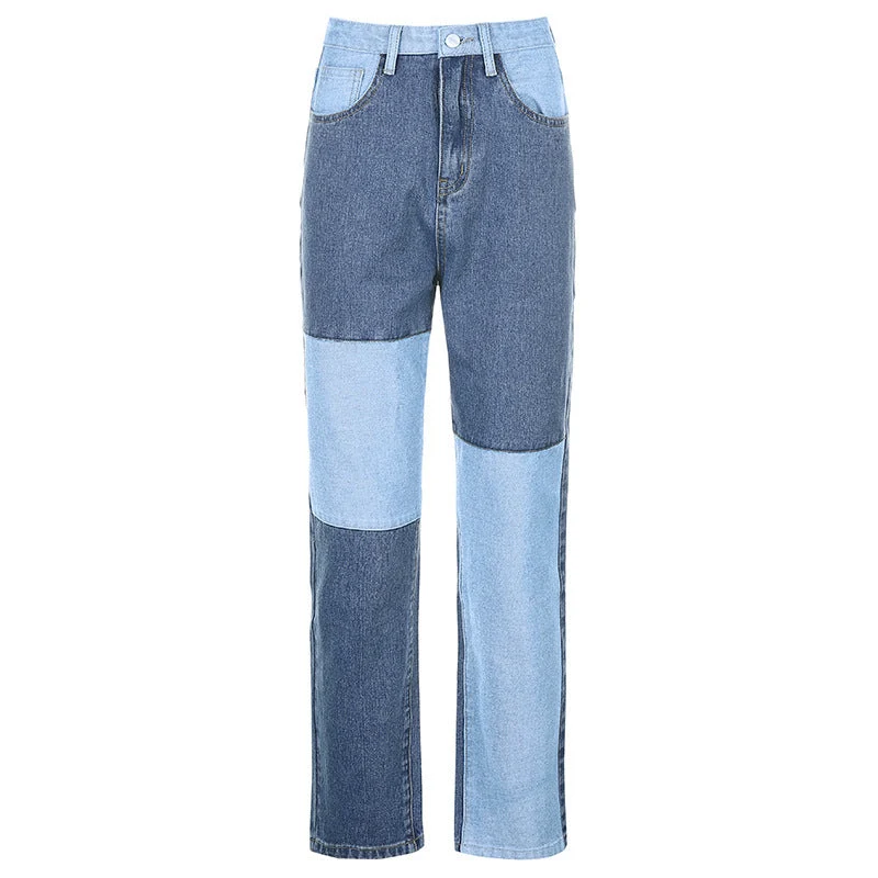 Declynn - Hoch sitzende Hose mit Kontrastnähten