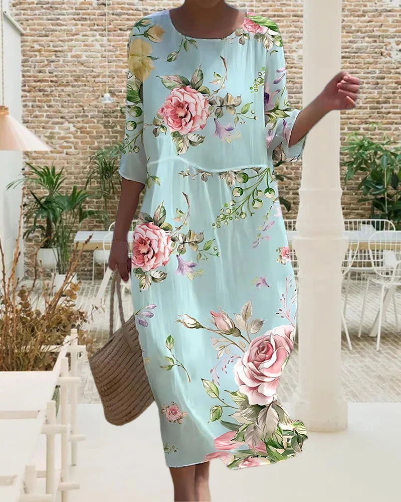 Winslow | Elegantes geblumtes Kleid für Damen