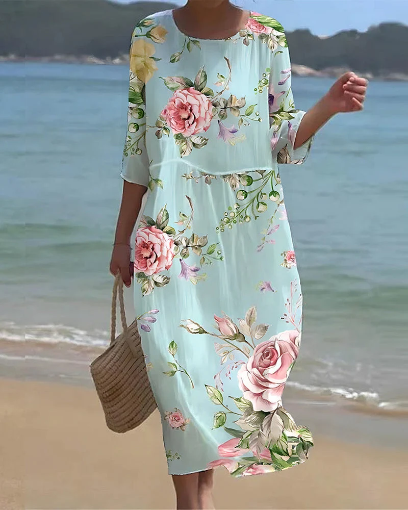 Winslow | Elegantes geblumtes Kleid für Damen