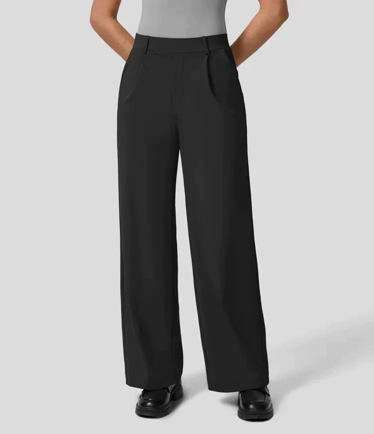 Sauzy | Hochtaillierte Stretch-Hose mit geradem Bein