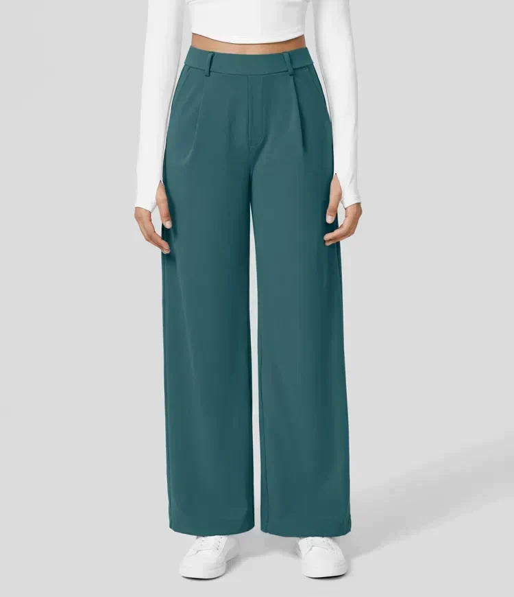 Sauzy | Hochtaillierte Stretch-Hose mit geradem Bein