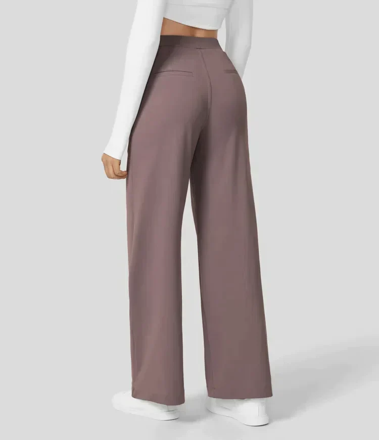 Sauzy | Hochtaillierte Stretch-Hose mit geradem Bein