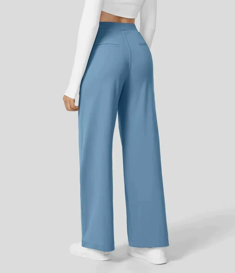 Sauzy | Hochtaillierte Stretch-Hose mit geradem Bein