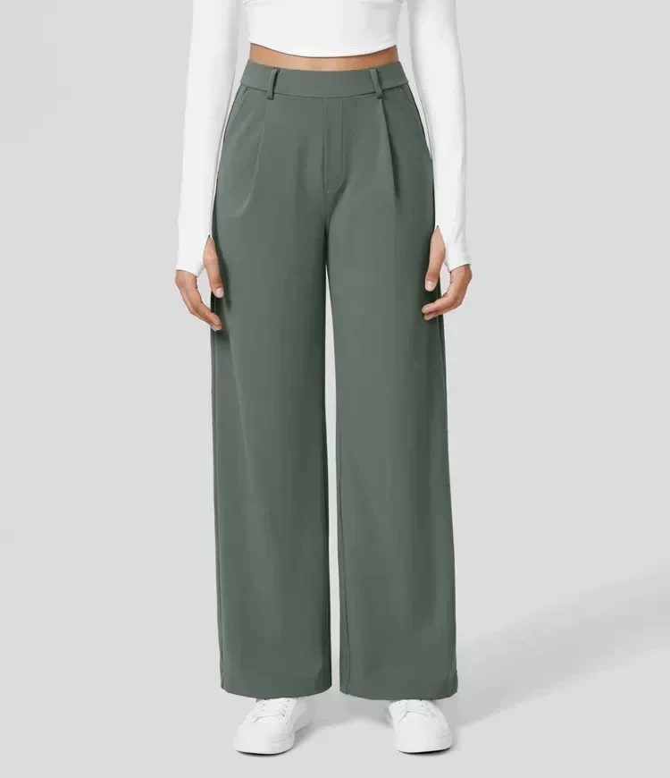 Sauzy | Hochtaillierte Stretch-Hose mit geradem Bein