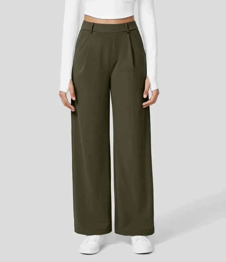 Sauzy | Hochtaillierte Stretch-Hose mit geradem Bein