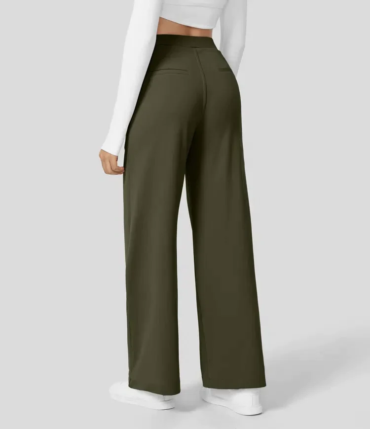 Sauzy | Hochtaillierte Stretch-Hose mit geradem Bein