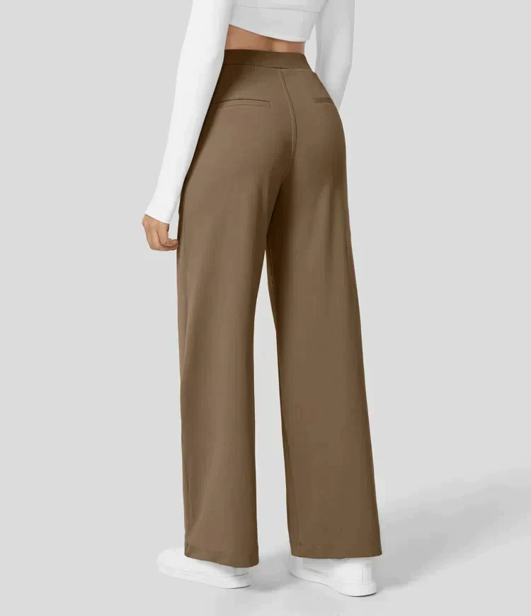 Sauzy | Hochtaillierte Stretch-Hose mit geradem Bein
