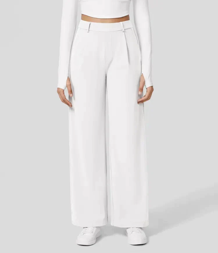 Sauzy | Hochtaillierte Stretch-Hose mit geradem Bein
