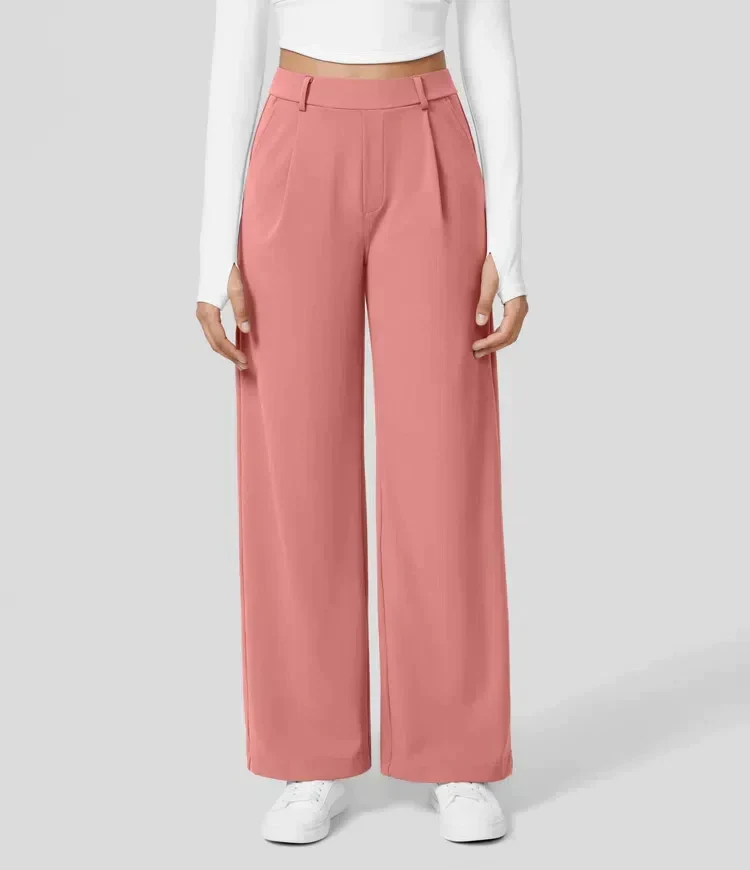 Sauzy | Hochtaillierte Stretch-Hose mit geradem Bein