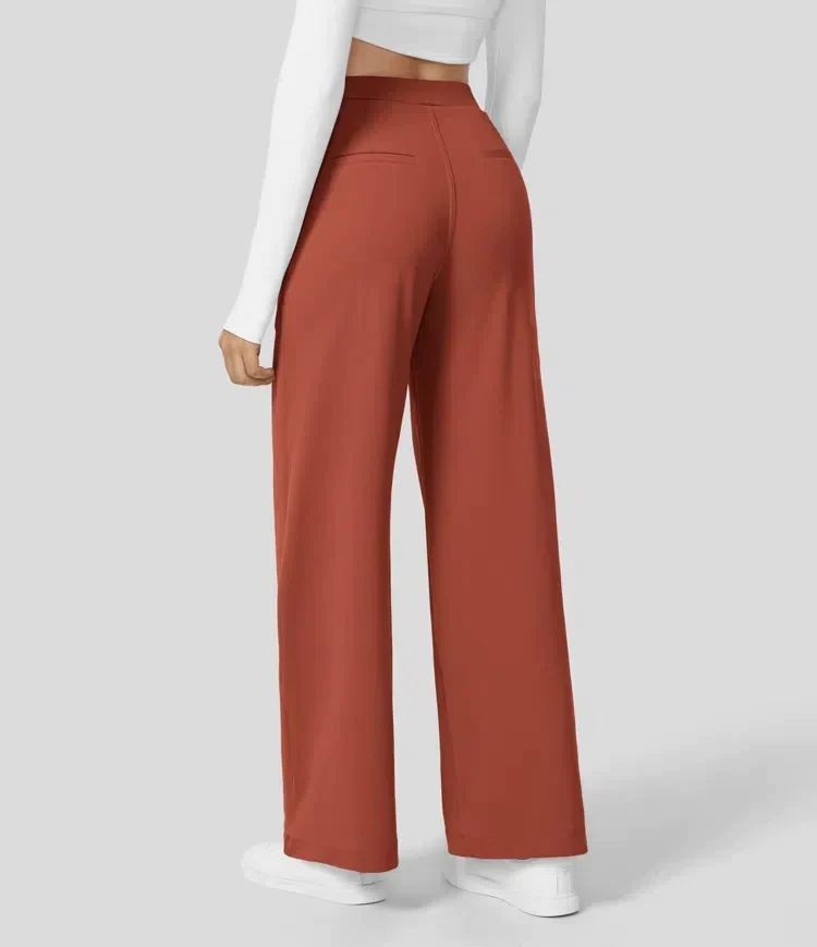 Sauzy | Hochtaillierte Stretch-Hose mit geradem Bein