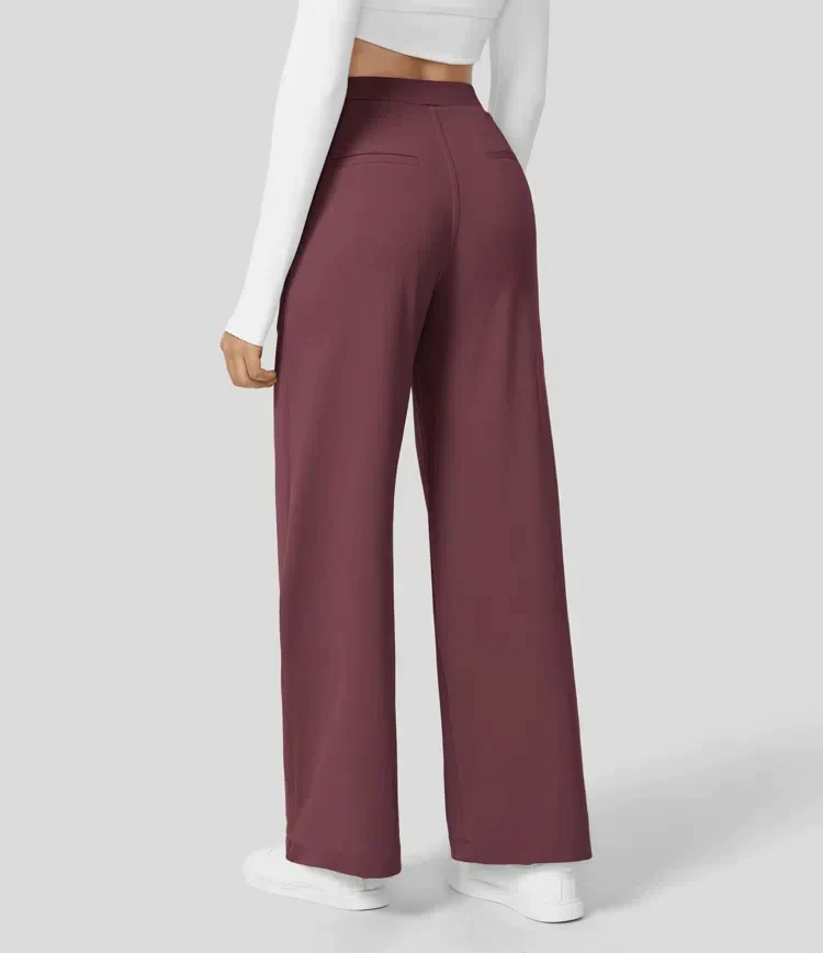 Sauzy | Hochtaillierte Stretch-Hose mit geradem Bein