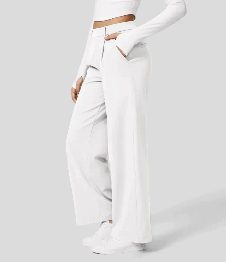 Sauzy | Hochtaillierte Stretch-Hose mit geradem Bein