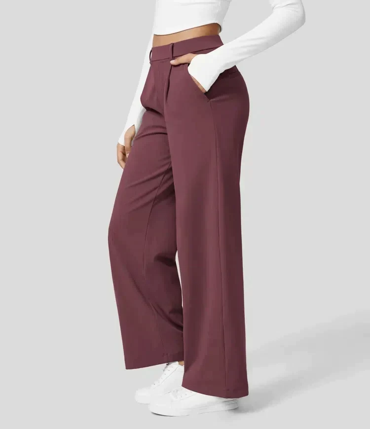 Sauzy | Hochtaillierte Stretch-Hose mit geradem Bein