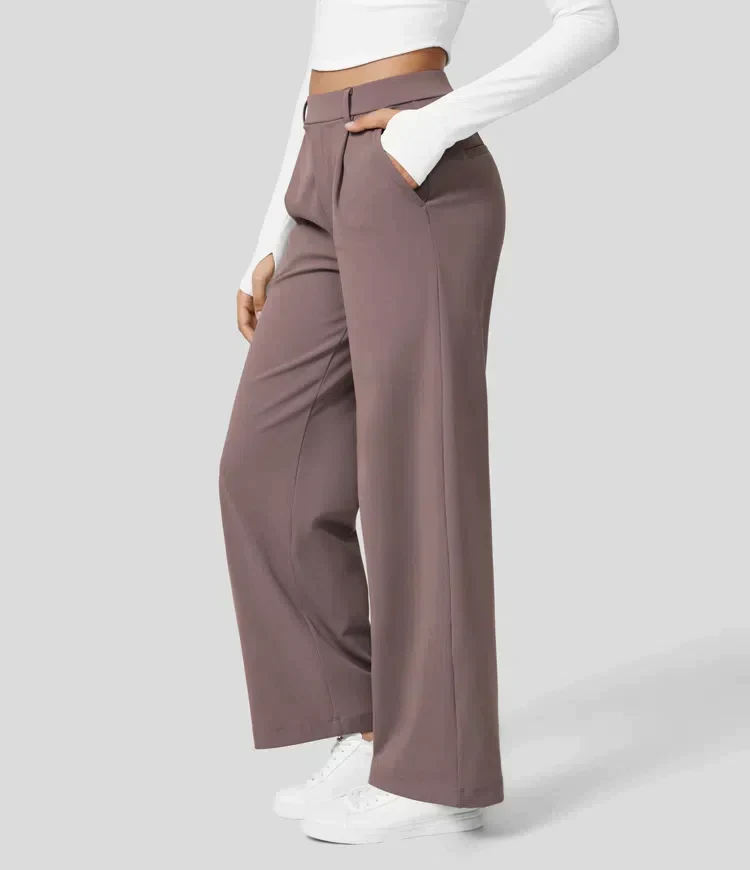 Sauzy | Hochtaillierte Stretch-Hose mit geradem Bein