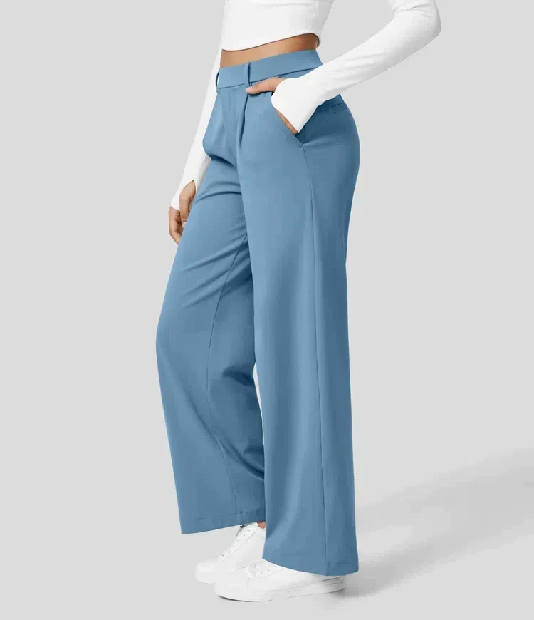 Sauzy | Hochtaillierte Stretch-Hose mit geradem Bein