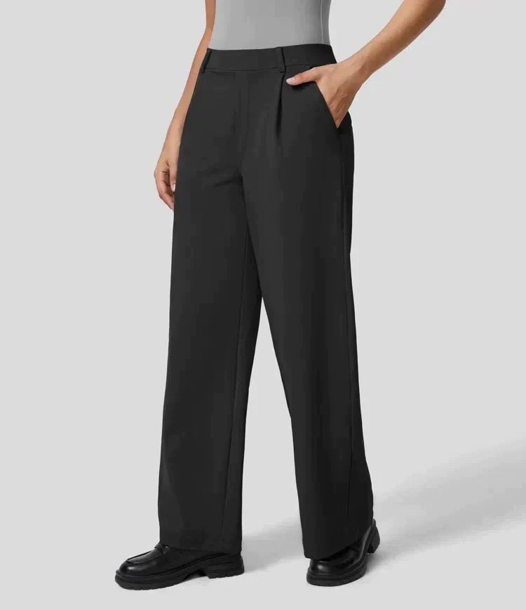 Sauzy | Hochtaillierte Stretch-Hose mit geradem Bein