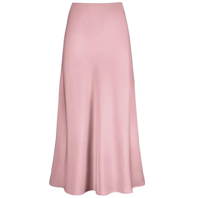 Elysia | Mode Langer glänzender Satin-Rock
