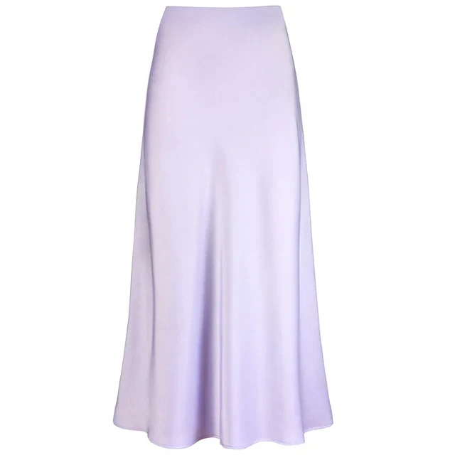 Elysia | Mode Langer glänzender Satin-Rock