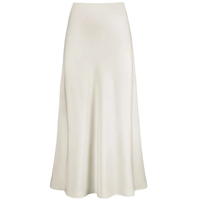 Elysia | Mode Langer glänzender Satin-Rock