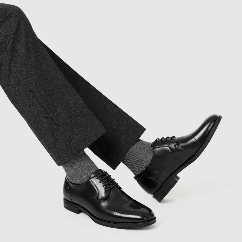 Moore Wide-Fit Leather Derby Shoes - MOORE / 328 098 - Black