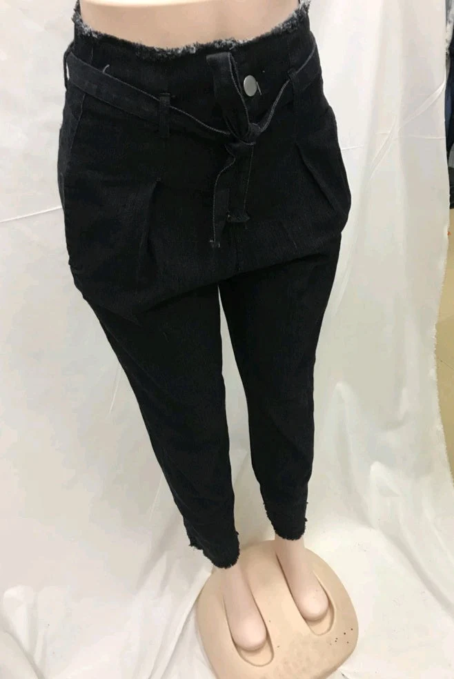 Dahlia - Blumenbeet-Hose mit hohem Bund und Gürtel