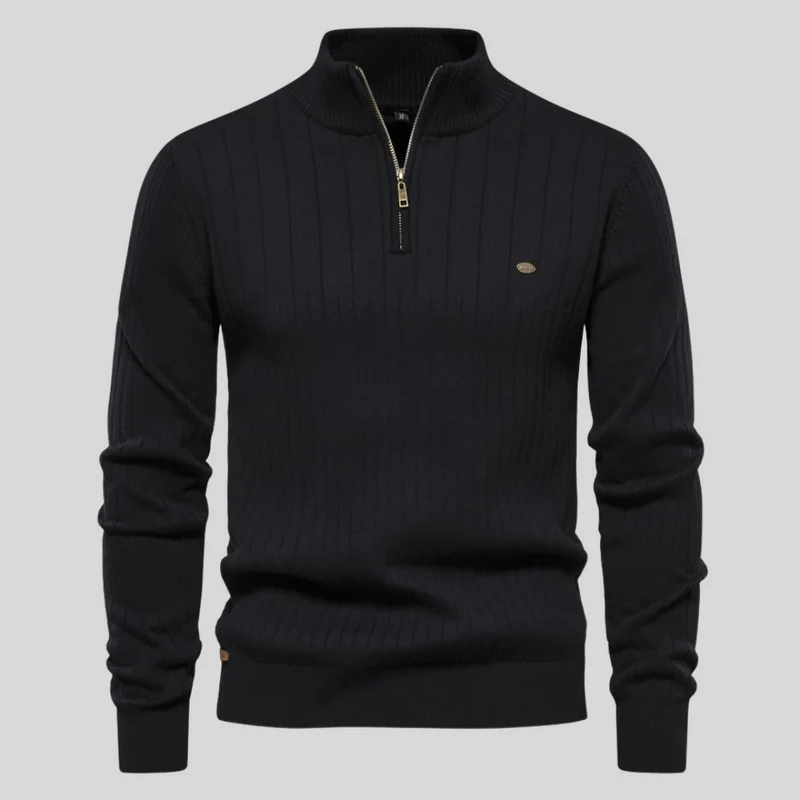 Zippie - Stylischer Bodyfit-Pullover mit Reißverschluss für Männer