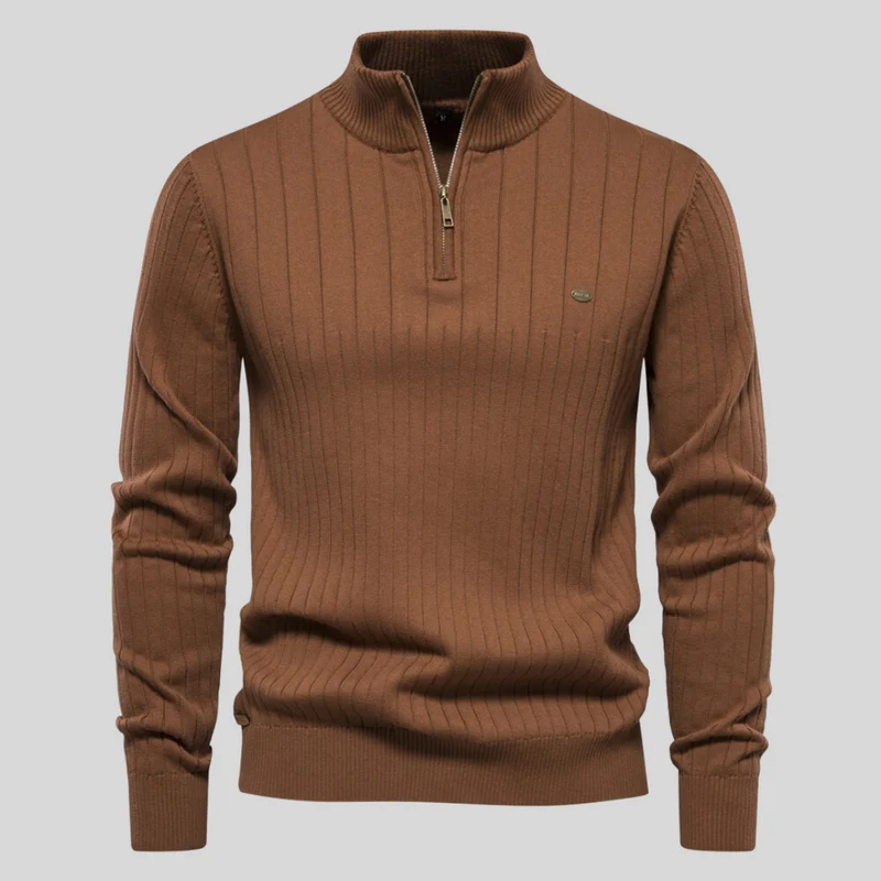 Zippie - Stylischer Bodyfit-Pullover mit Reißverschluss für Männer