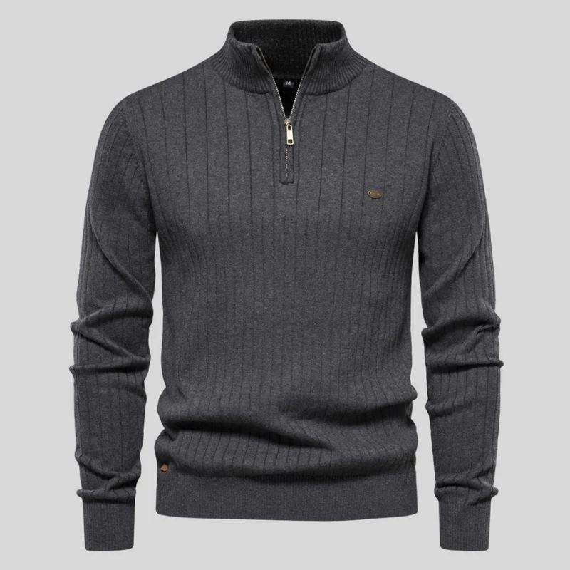 Zippie - Stylischer Bodyfit-Pullover mit Reißverschluss für Männer