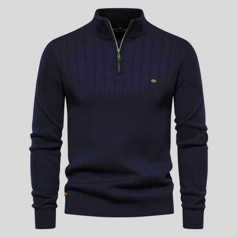 Zippie - Stylischer Bodyfit-Pullover mit Reißverschluss für Männer