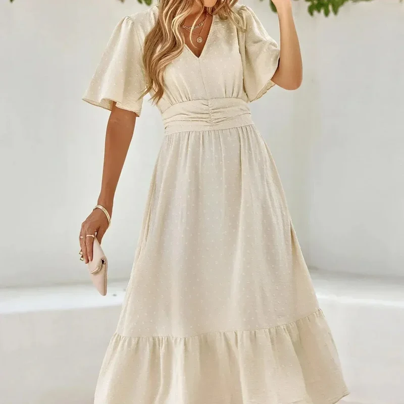 Rylee - Frauen Fließendes Langes Kleid