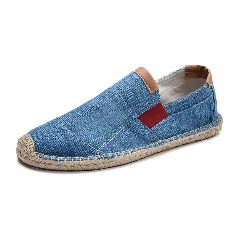 Frederica - Stilvolle handgemachte Leinwandstrohschuhe - Sommer-Chic