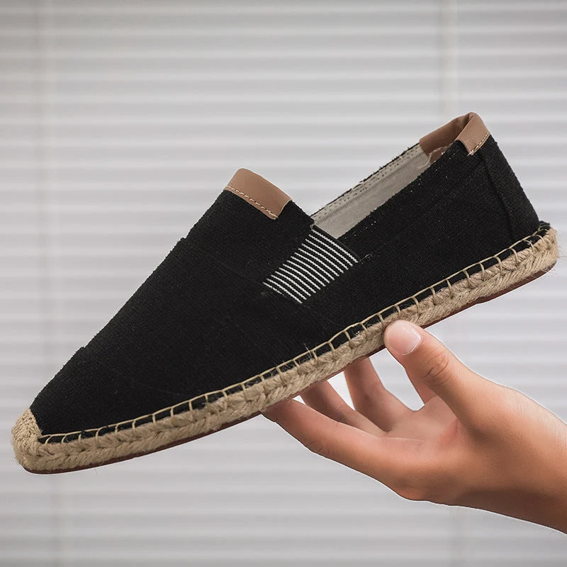 Frederica - Stilvolle handgemachte Leinwandstrohschuhe - Sommer-Chic
